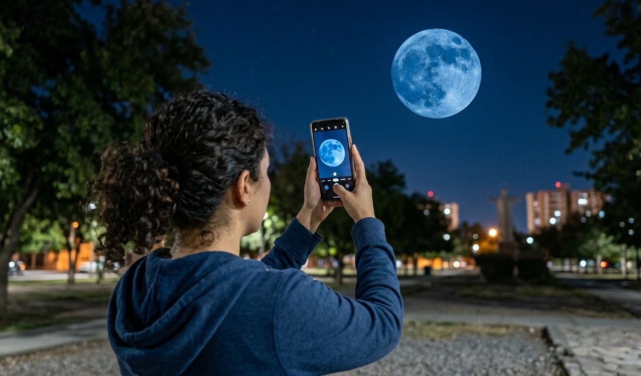 Binoculares y cielos despejados bastarán para apreciar con mayor detalle la superficie lunar durante la madrugada.jpeg